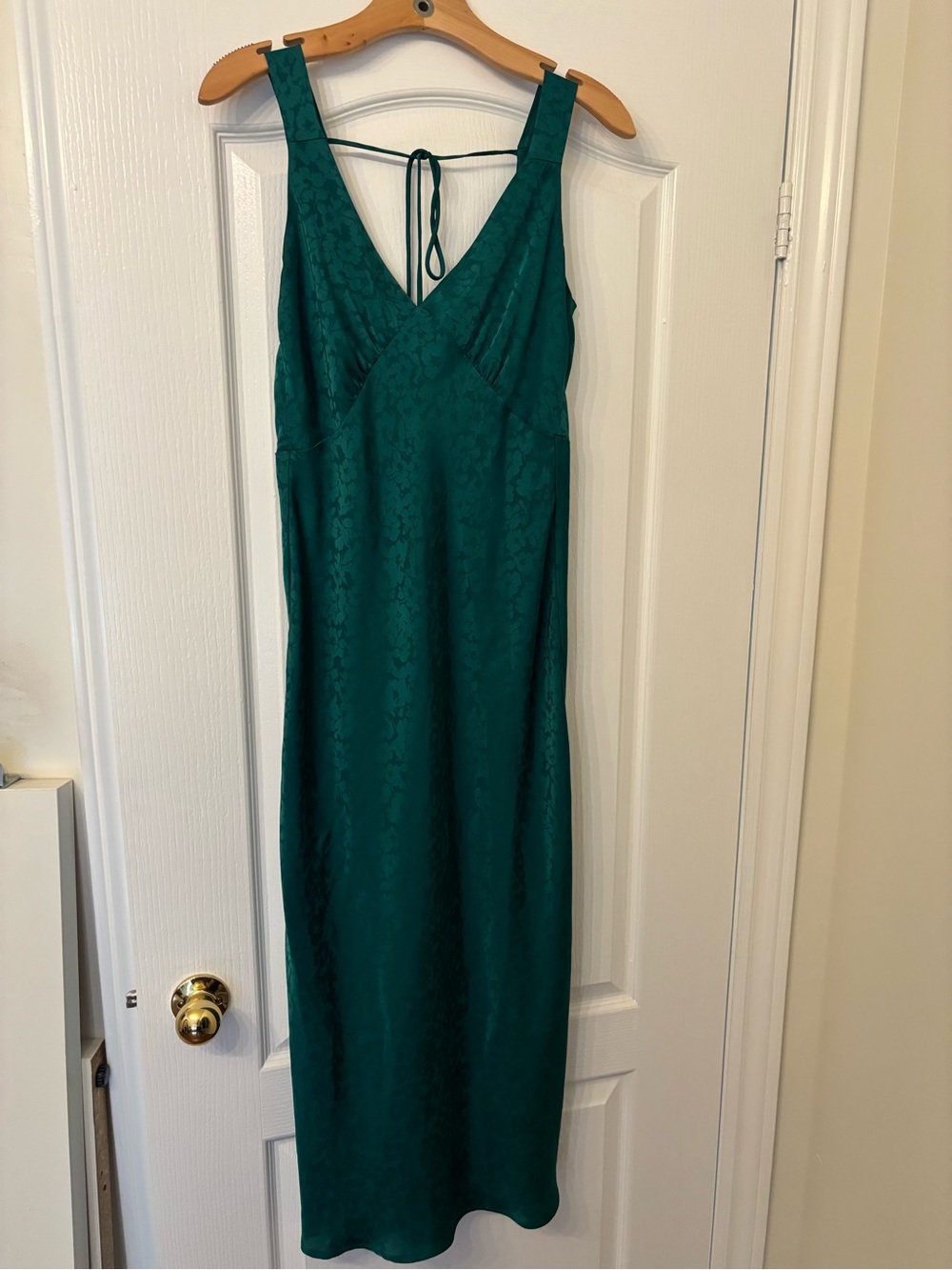Park & Fifth Emerald Green Lace-Effect Midi Slip Dress